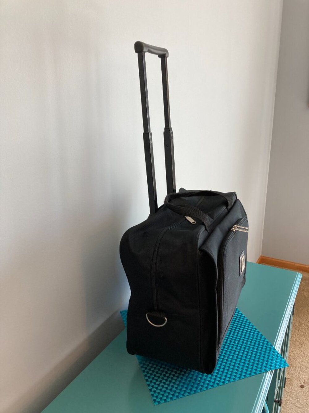 Rolling Briefcase Laptop Carry On Travel Bag -Unisex-by Leisure - Picture 2 of 16